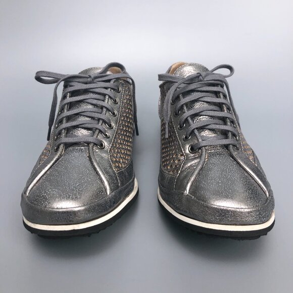Silver Lace Up Leather Shoes Atelier Amalfi By Rangoni Made In Italy - Picture 4 of 12